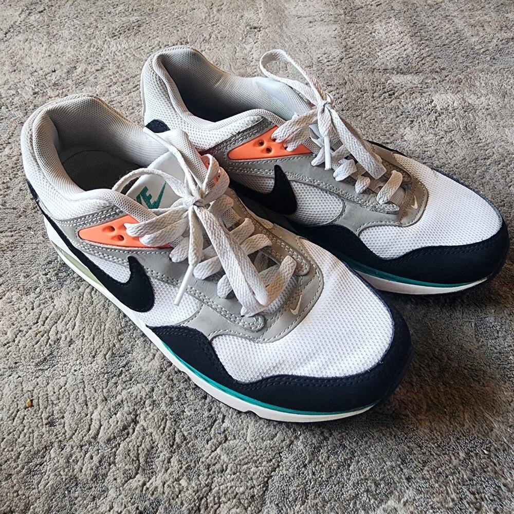 Nike Air Max Correlate Women's 8.5 Low Top Sneakers White/Black New Green Mesh - Picture 3 of 7
